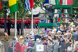 Trooping the Colour 2013: The next band and guard can be seen marching on The Mall before they turn towards Horse Guards Parade. Image #83, 15 June 2013 10:25 Horse Guards Parade, London, UK