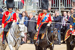 Trooping the Colour 2013: Two of the Royal Colonels - HRH The Duke of Cambridge, Colonel Irish Guards and HRH The Prince of Wales, Colonel Welsh Guards. Image #280, 15 June 2013 10:59 Horse Guards Parade, London, UK