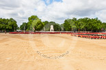 Trooping the Colour 2013: A wide angle overview of Horse Guards Parade during the Massed Bands Troop. Image #408, 15 June 2013 11:12 Horse Guards Parade, London, UK