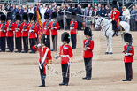 Trooping the Colour 2013: The Ensign, Ensign, Second Lieutenant Joel Dinwiddle, in posession of the Colour, turns around to No. 1 Guard, now the Escort to the Colour. Image #459, 15 June 2013 11:21 Horse Guards Parade, London, UK