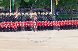Trooping the Colour 2013: The Escort to the Colour troops the Colour past No. 5 Guard, F Company Scots Guards. Image #496, 15 June 2013 11:26 Horse Guards Parade, London, UK