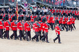 Trooping the Colour 2013: The March Past in Quick Time - the Major of the Parade, Major H G C Bettinson, Welsh Guards, and the Field Officer in Brigade Waiting, Lieutenant Colonel Dino Bossi, Welsh Guards. Image #594, 15 June 2013 11:44 Horse Guards Parade, London, UK