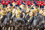 Trooping the Colour 2013: The Mounted Bands of the Household Cavalry during the Ride Past. Image #710, 15 June 2013 11:57 Horse Guards Parade, London, UK