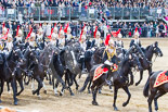 Trooping the Colour 2013: The Third and Forth Divisions of the Sovereign's Escort, The Blues and Royals, during the Ride Past. Image #730, 15 June 2013 11:59 Horse Guards Parade, London, UK