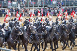 Trooping the Colour 2013: The Third and Forth Divisions of the Sovereign's Escort, The Blues and Royals, during the Ride Past. Image #732, 15 June 2013 11:59 Horse Guards Parade, London, UK