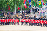 Trooping the Colour 2013: With the Ride Past coming to and end, the King's Troop Royal Horse Artillery are gathering on Horse Guards Road, ready to leave Horse Guards Parade and to march off. Image #737, 15 June 2013 11:59 Horse Guards Parade, London, UK