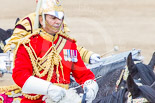 Trooping the Colour 2013: Close-up of the Director of Music Mounted Bands, Major Paul Wilman, The Life Guards. Image #741, 15 June 2013 12:00 Horse Guards Parade, London, UK