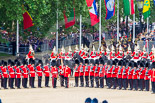 Trooping the Colour 2013: The Household Cavalry. here The Life Guards, First and Second Divisions of the Sovereign's Escort, return to their previous position on the northern sie of Horse Guards Parade, next to St James's Park. Image #751, 15 June 2013 12:00 Horse Guards Parade, London, UK