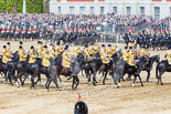 Trooping the Colour 2013: The Mounted Bands of the Household Cavalry are ready to leave, they follow the Hosehold Cavalry up to Horse Guards Road, where they will wait, with the Royal Horse Artillery, to march off. Image #752, 15 June 2013 12:00 Horse Guards Parade, London, UK