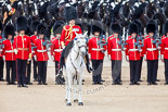 Trooping the Colour 2013: The Field Officer in Brigade Waiting, Lieutenant Colonel Dino Bossi, Welsh Guards, giving orders after the Ride Past. Image #762, 15 June 2013 12:03 Horse Guards Parade, London, UK