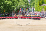 Trooping the Colour 2013: The Mounted Bands of the Household Cavalry are ready to leave, they follow the Royal Horse Artillery to march off via The Mall. Image #764, 15 June 2013 12:04 Horse Guards Parade, London, UK