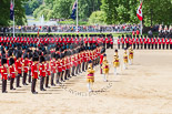 Trooping the Colour 2013: The Massed Bands, with the five drum majors, after the Ride Past. Image #765, 15 June 2013 12:04 Horse Guards Parade, London, UK