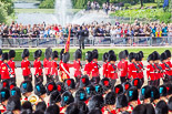 Trooping the Colour 2013: The six guards change formation, from a long, L-shaped line of guardsmen to six divisions. Image #769, 15 June 2013 12:04 Horse Guards Parade, London, UK
