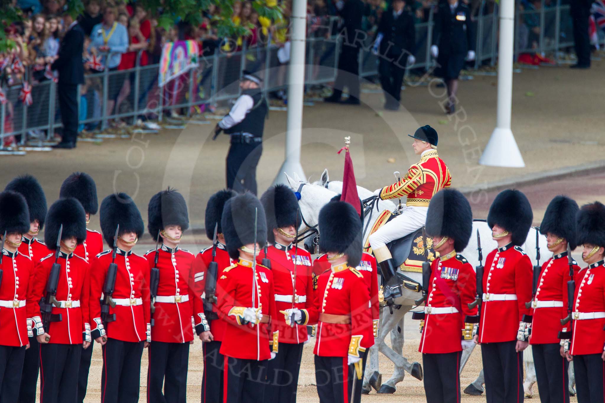 Trooping the Colour 2014.
Horse Guards Parade, Westminster,
London SW1A,

United Kingdom,
on 14 June 2014 at 11:05, image #424