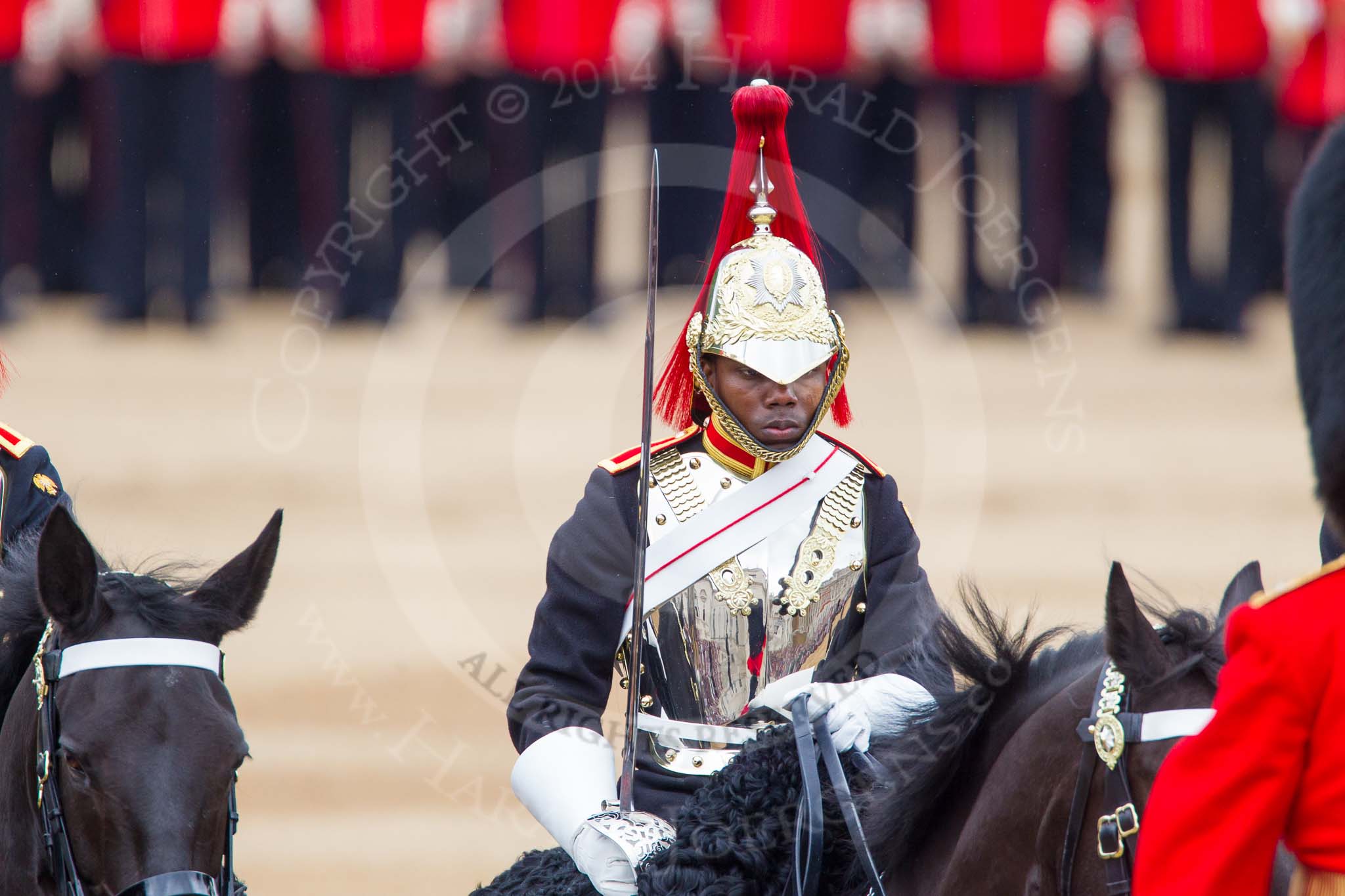 Trooping the Colour 2014.
Horse Guards Parade, Westminster,
London SW1A,

United Kingdom,
on 14 June 2014 at 11:07, image #428