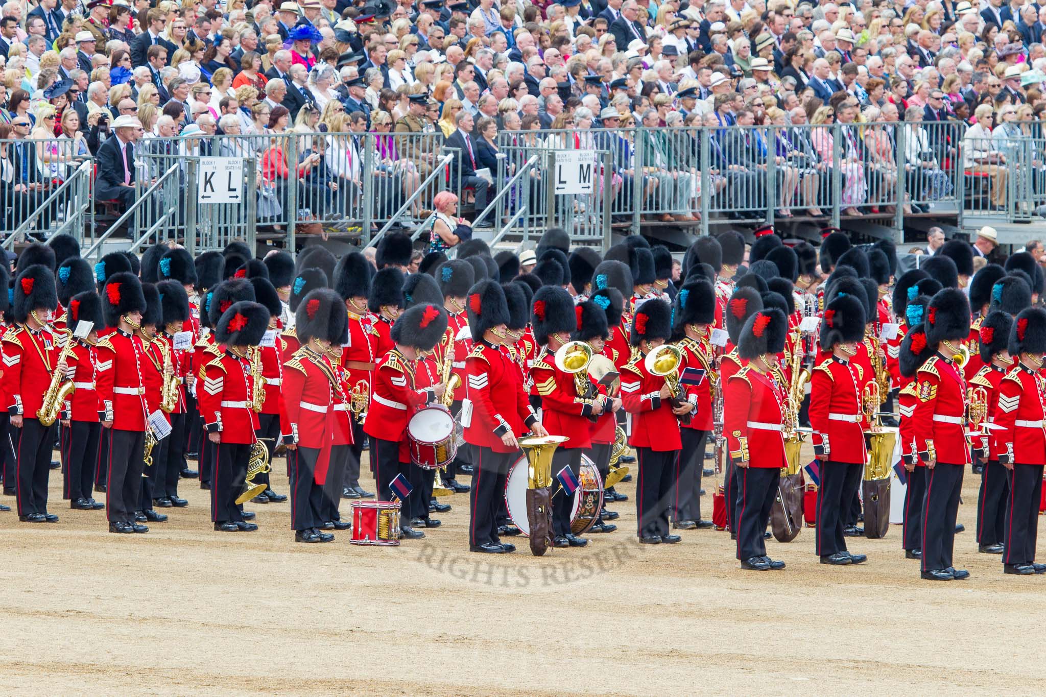Trooping the Colour 2014.
Horse Guards Parade, Westminster,
London SW1A,

United Kingdom,
on 14 June 2014 at 11:30, image #579