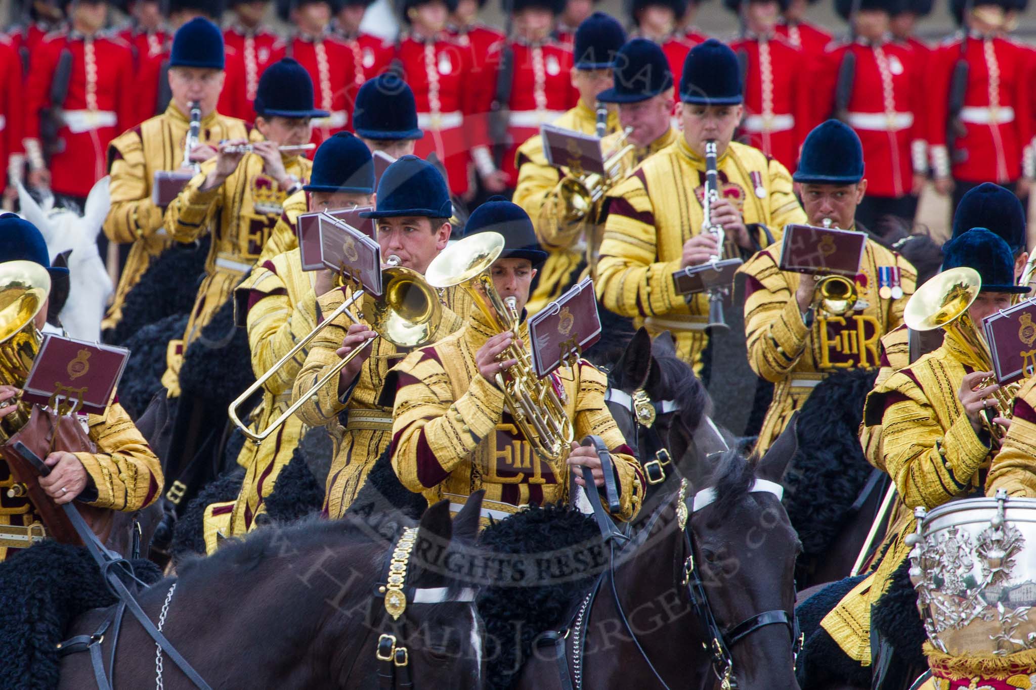 Trooping the Colour 2014.
Horse Guards Parade, Westminster,
London SW1A,

United Kingdom,
on 14 June 2014 at 11:55, image #745