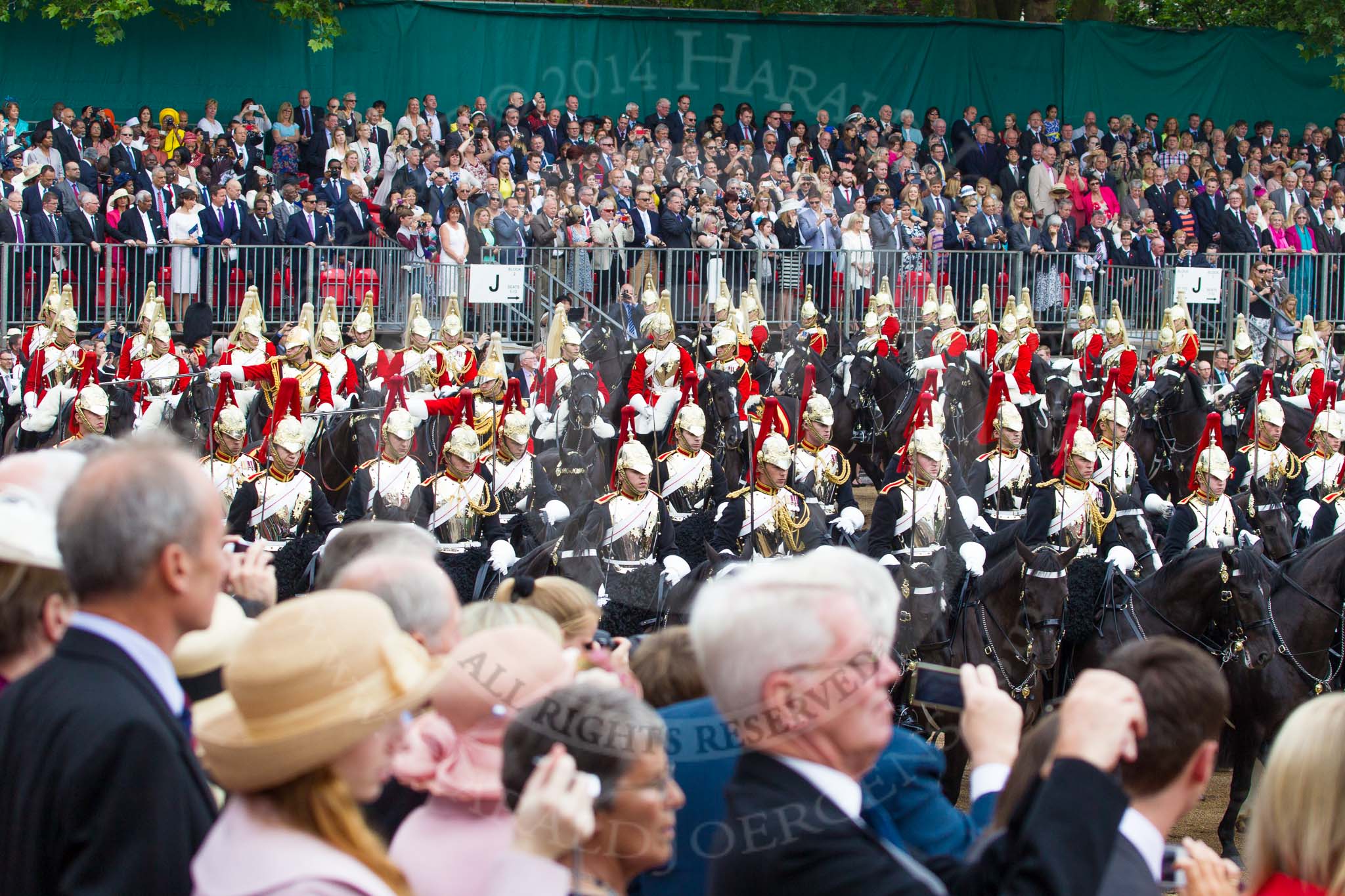 Trooping the Colour 2014.
Horse Guards Parade, Westminster,
London SW1A,

United Kingdom,
on 14 June 2014 at 11:57, image #775