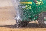 Horse Guards Parade before the event: The dry and dusty ground is watered and levelled in preparation for the parade.