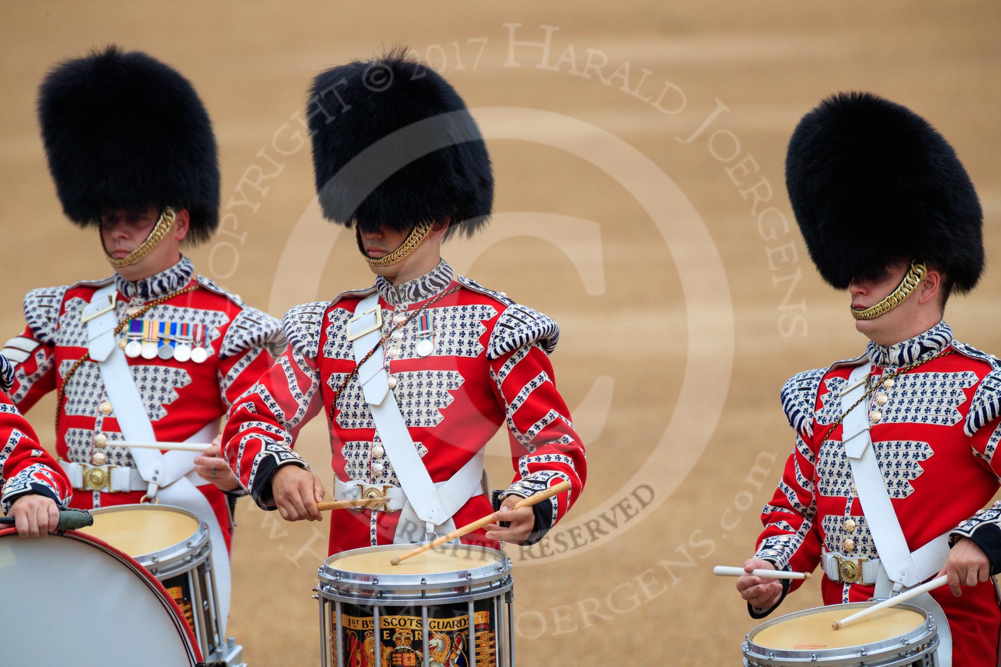 during The Colonel's Review {iptcyear4} (final rehearsal for Trooping the Colour, The Queen's Birthday Parade)  at Horse Guards Parade, Westminster, London, 2 June 2018, 10:18.