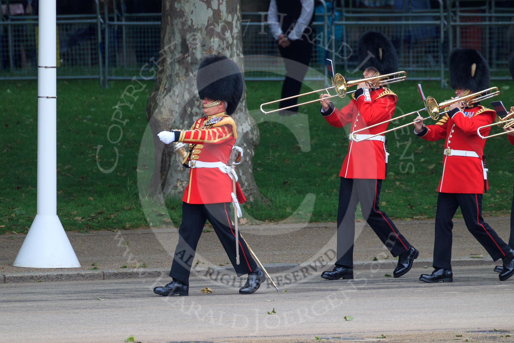 during The Colonel's Review {iptcyear4} (final rehearsal for Trooping the Colour, The Queen's Birthday Parade)  at Horse Guards Parade, Westminster, London, 2 June 2018, 10:24.