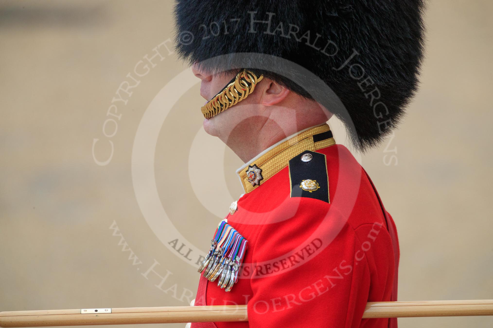 during The Colonel's Review {iptcyear4} (final rehearsal for Trooping the Colour, The Queen's Birthday Parade)  at Horse Guards Parade, Westminster, London, 2 June 2018, 10:43.