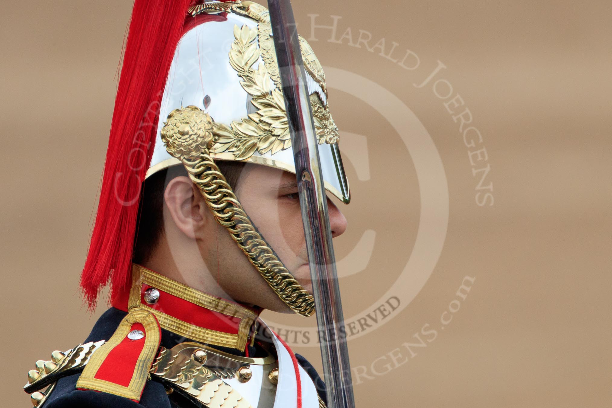 during The Colonel's Review {iptcyear4} (final rehearsal for Trooping the Colour, The Queen's Birthday Parade)  at Horse Guards Parade, Westminster, London, 2 June 2018, 10:58.