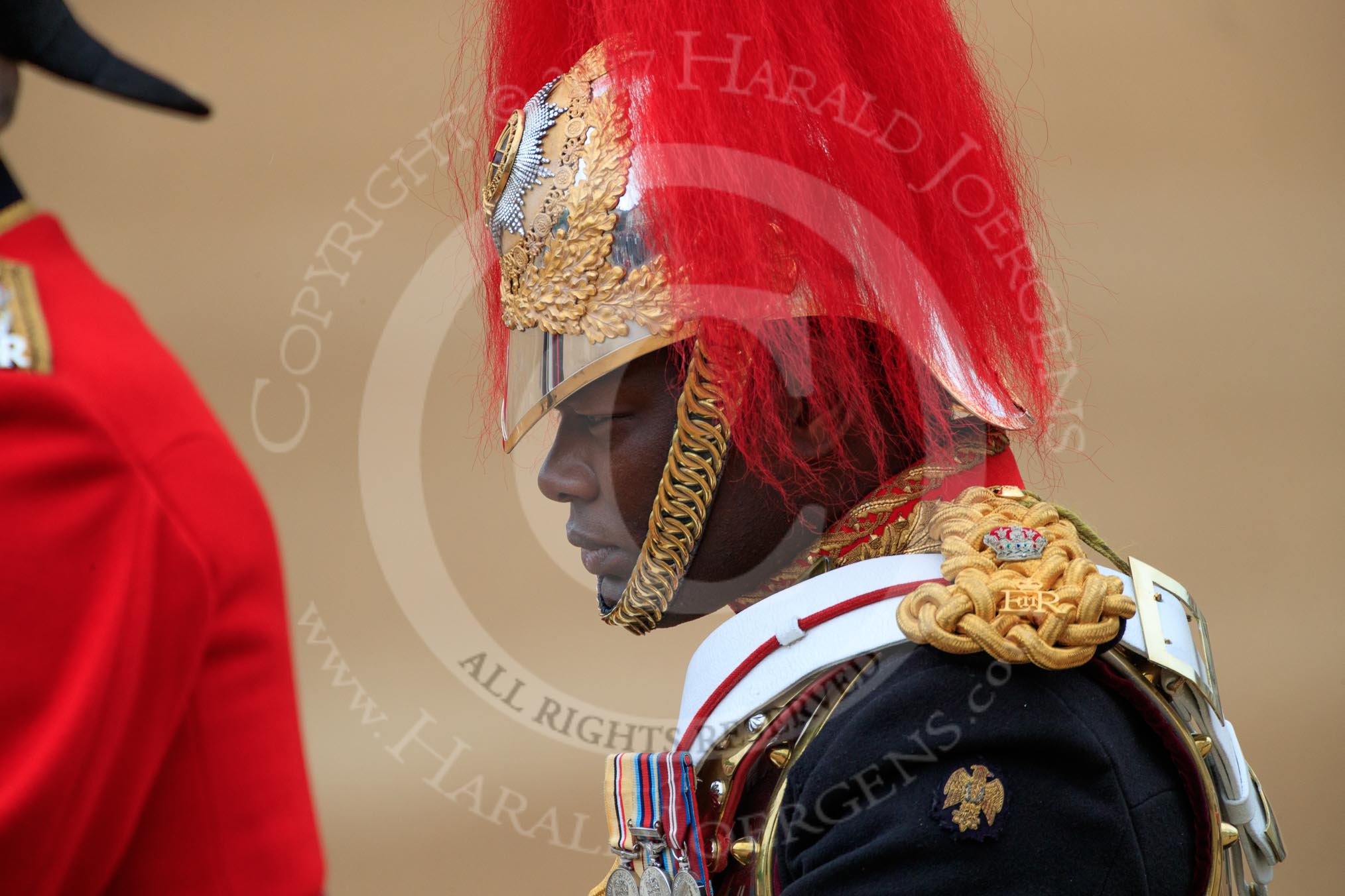during The Colonel's Review {iptcyear4} (final rehearsal for Trooping the Colour, The Queen's Birthday Parade)  at Horse Guards Parade, Westminster, London, 2 June 2018, 11:01.