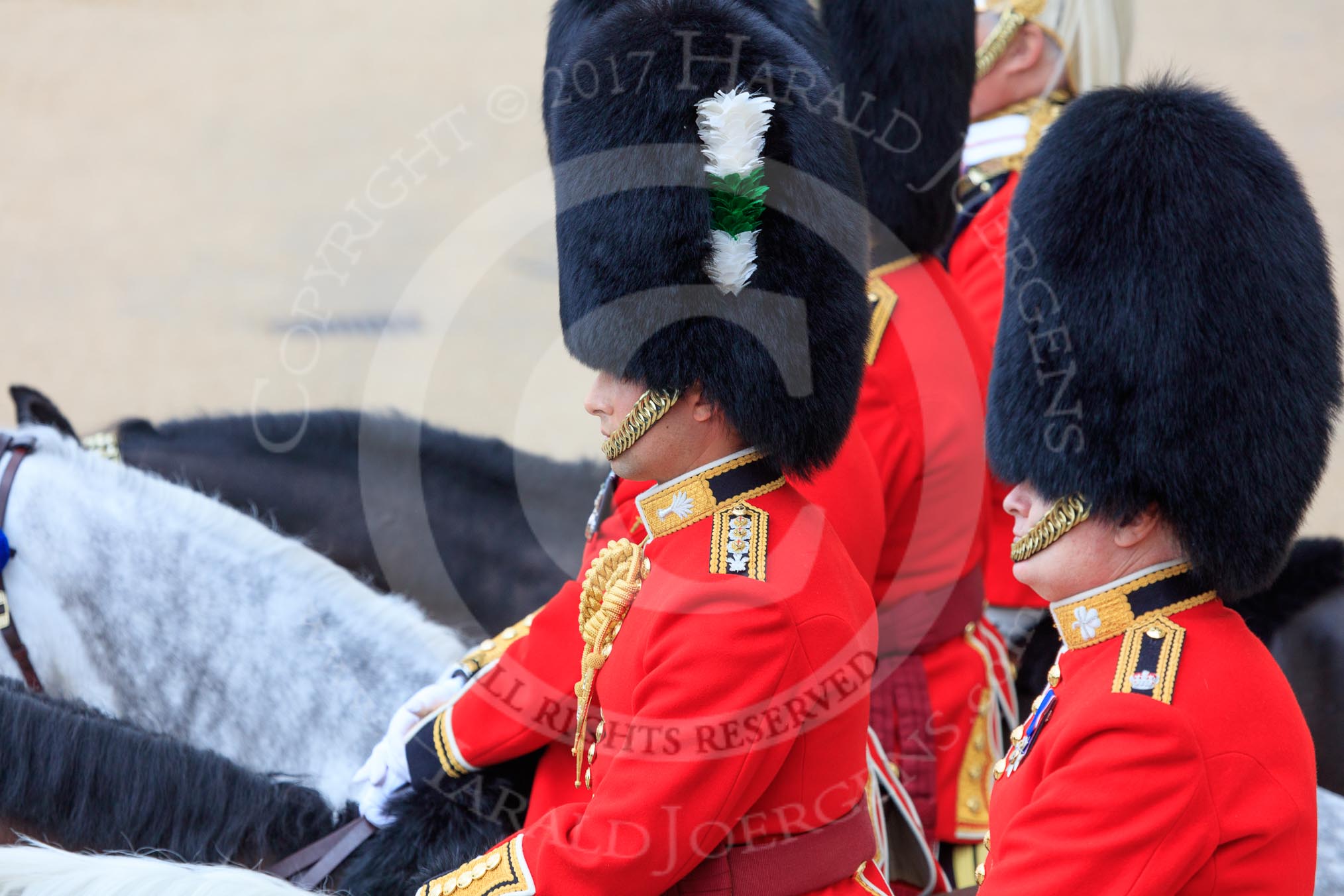 during The Colonel's Review {iptcyear4} (final rehearsal for Trooping the Colour, The Queen's Birthday Parade)  at Horse Guards Parade, Westminster, London, 2 June 2018, 11:04.