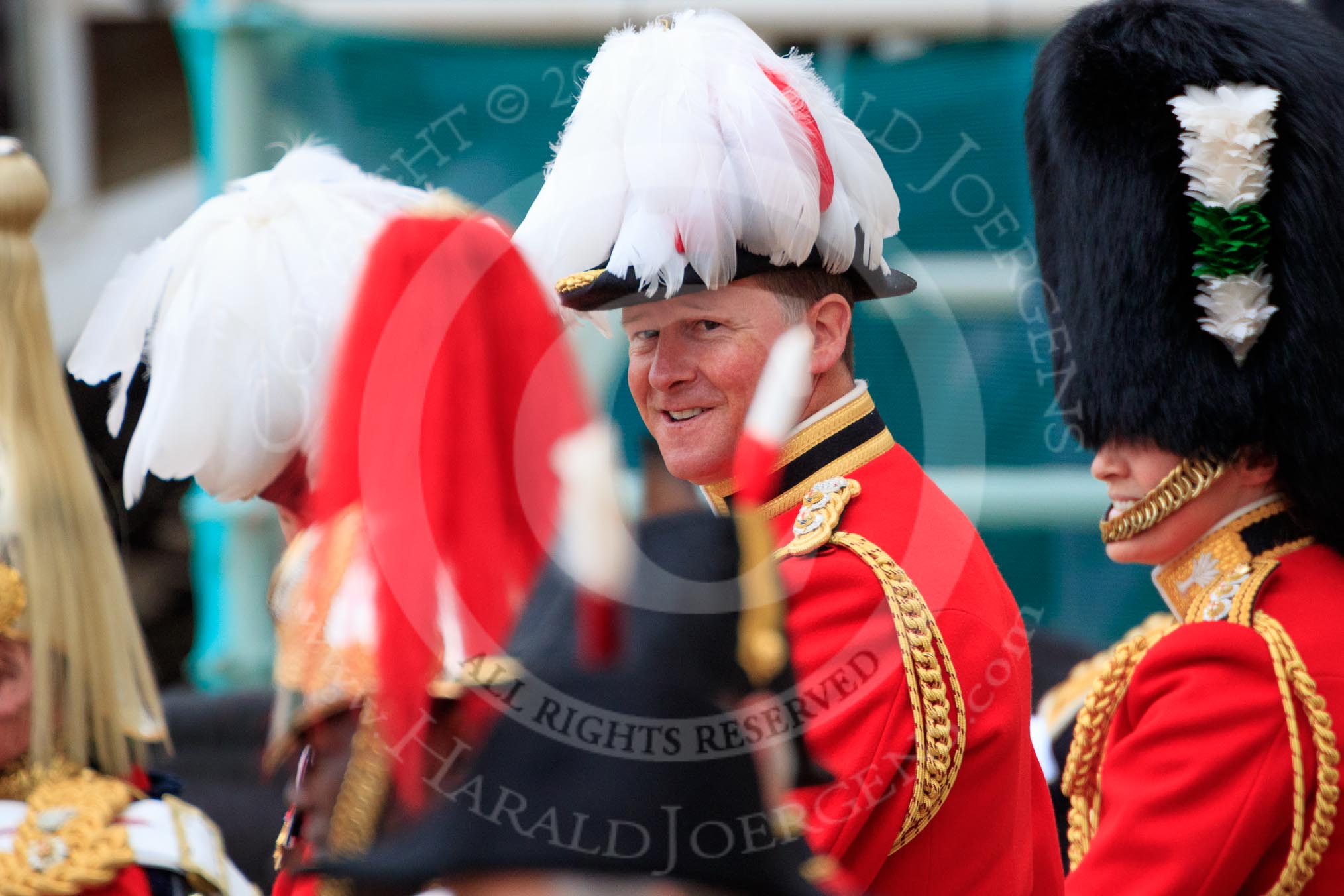 during The Colonel's Review {iptcyear4} (final rehearsal for Trooping the Colour, The Queen's Birthday Parade)  at Horse Guards Parade, Westminster, London, 2 June 2018, 11:07.