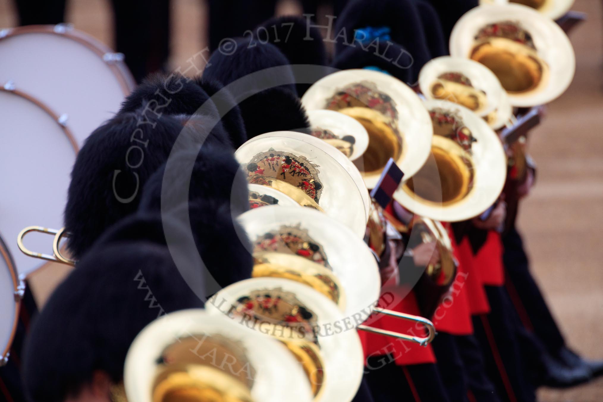 during The Colonel's Review {iptcyear4} (final rehearsal for Trooping the Colour, The Queen's Birthday Parade)  at Horse Guards Parade, Westminster, London, 2 June 2018, 11:08.