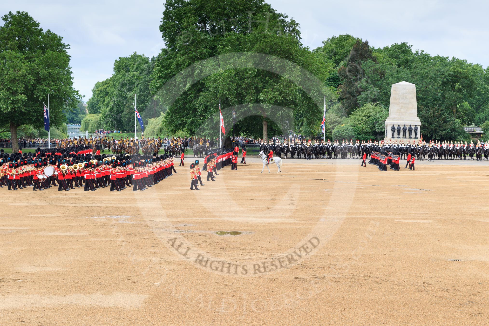 during The Colonel's Review {iptcyear4} (final rehearsal for Trooping the Colour, The Queen's Birthday Parade)  at Horse Guards Parade, Westminster, London, 2 June 2018, 11:32.