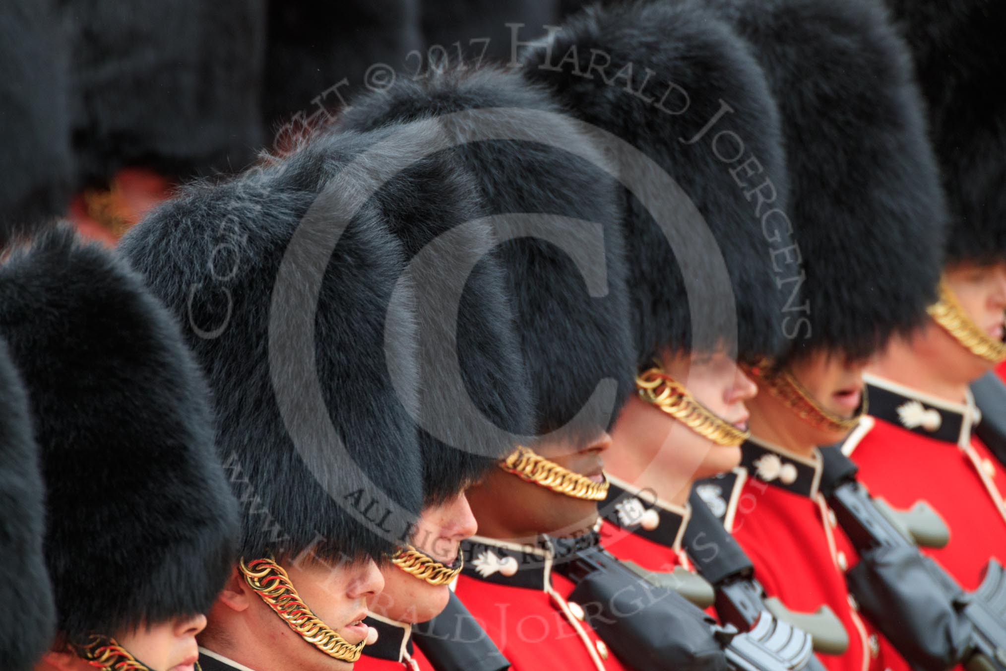 during The Colonel's Review {iptcyear4} (final rehearsal for Trooping the Colour, The Queen's Birthday Parade)  at Horse Guards Parade, Westminster, London, 2 June 2018, 11:48.