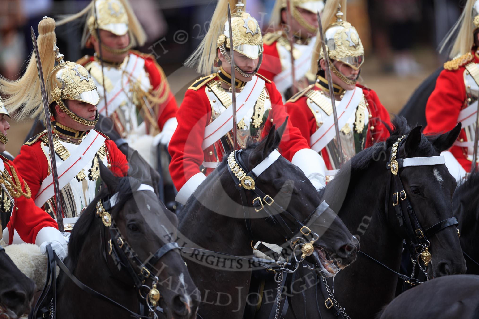 during The Colonel's Review {iptcyear4} (final rehearsal for Trooping the Colour, The Queen's Birthday Parade)  at Horse Guards Parade, Westminster, London, 2 June 2018, 12:02.