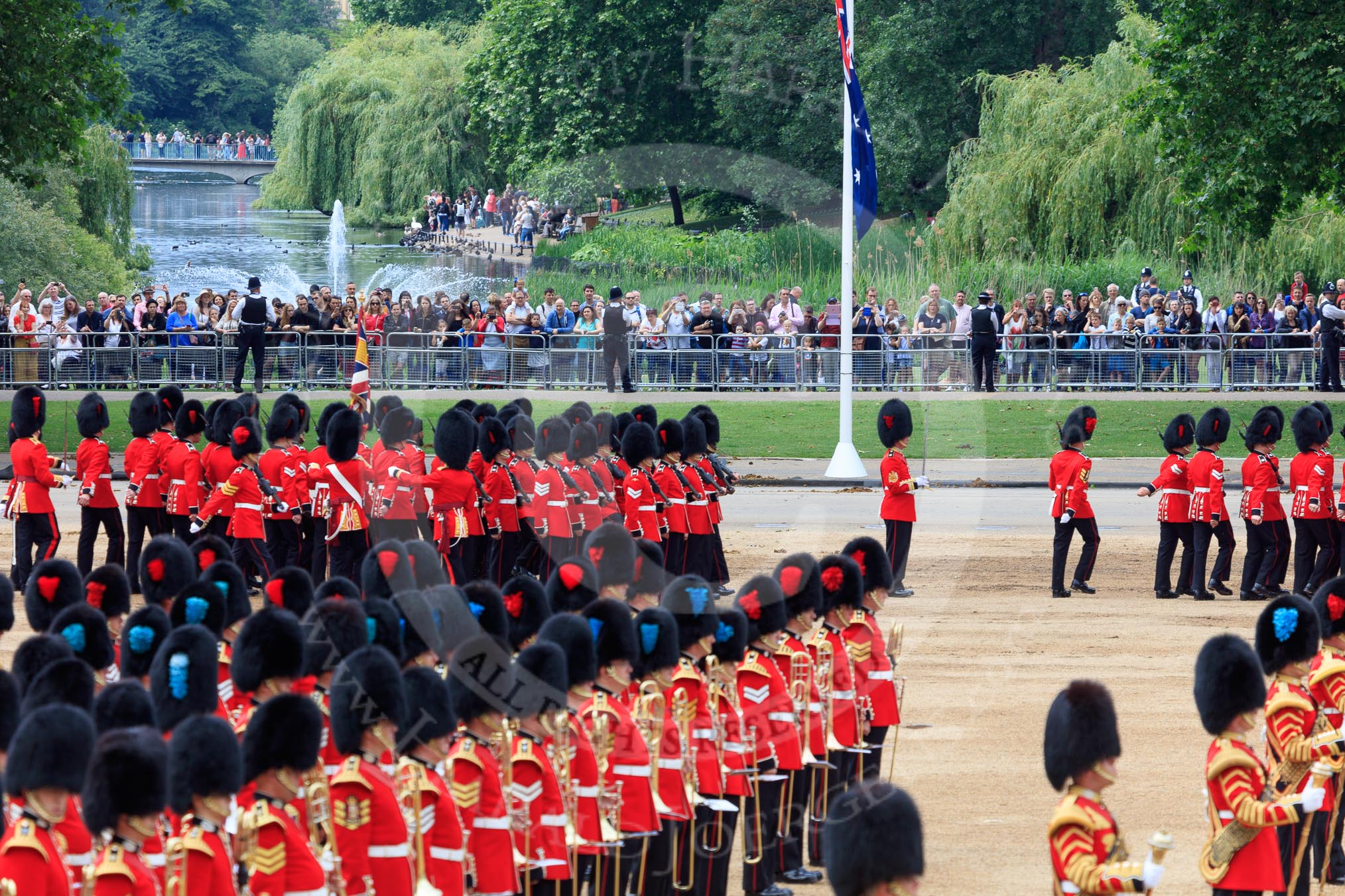 during The Colonel's Review {iptcyear4} (final rehearsal for Trooping the Colour, The Queen's Birthday Parade)  at Horse Guards Parade, Westminster, London, 2 June 2018, 12:08.