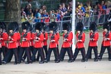 during The Colonel's Review {iptcyear4} (final rehearsal for Trooping the Colour, The Queen's Birthday Parade)  at Horse Guards Parade, Westminster, London, 2 June 2018, 10:25.