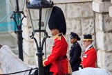 during The Colonel's Review {iptcyear4} (final rehearsal for Trooping the Colour, The Queen's Birthday Parade)  at Horse Guards Parade, Westminster, London, 2 June 2018, 10:41.