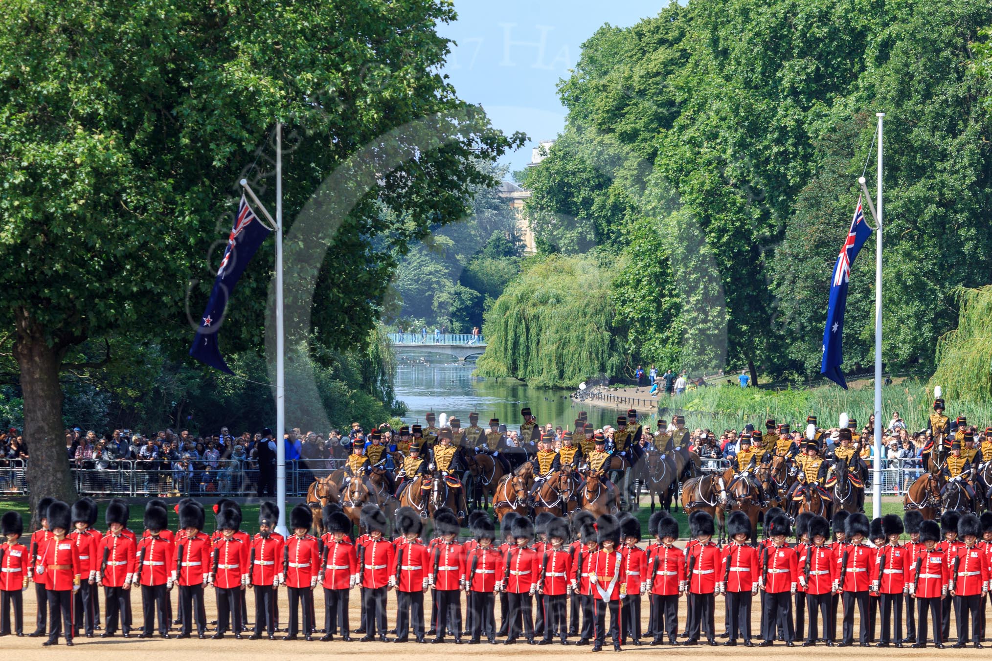 during Trooping the Colour {iptcyear4}, The Queen's Birthday Parade at Horse Guards Parade, Westminster, London, 9 June 2018, 10:45.