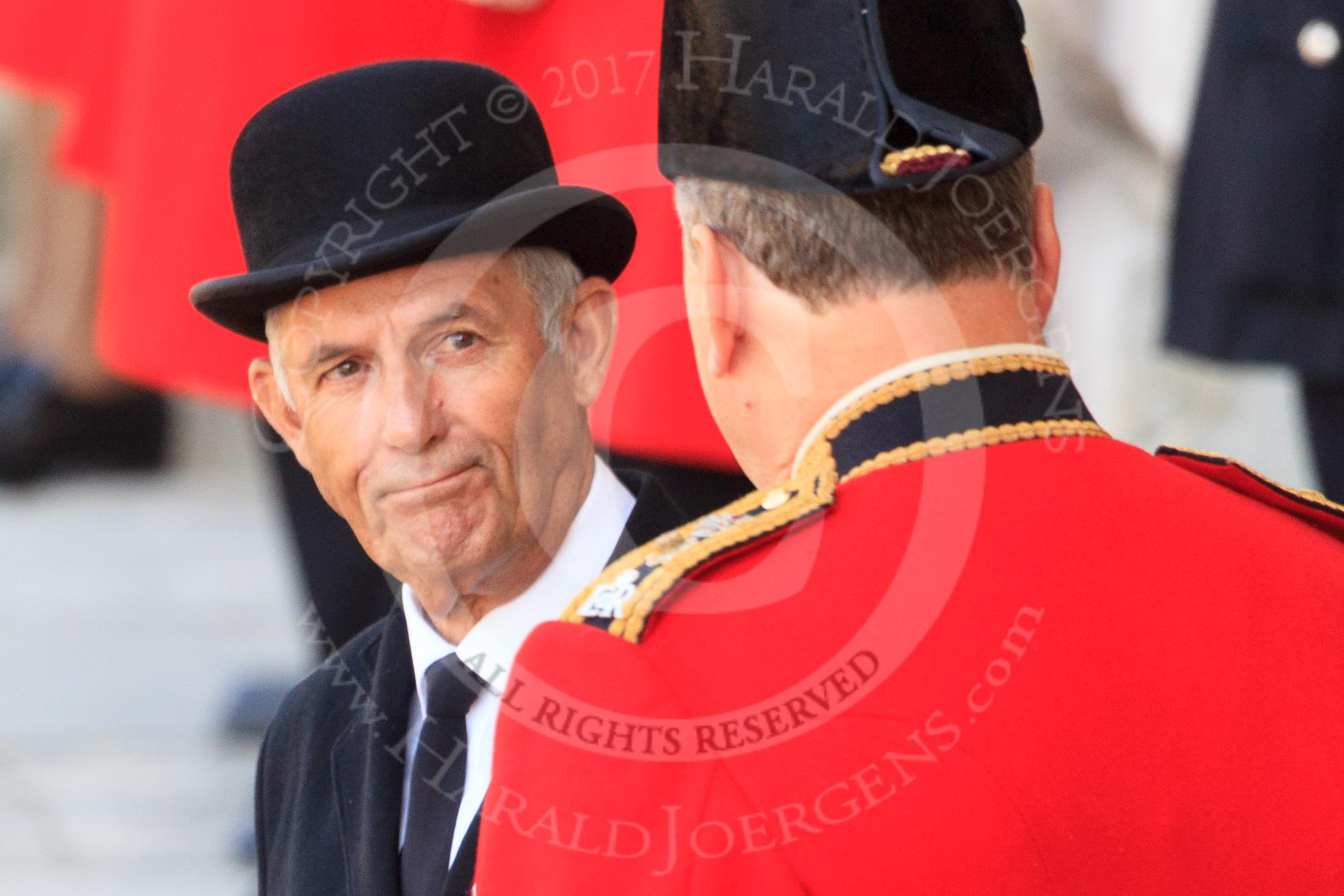 during Trooping the Colour {iptcyear4}, The Queen's Birthday Parade at Horse Guards Parade, Westminster, London, 9 June 2018, 10:52.