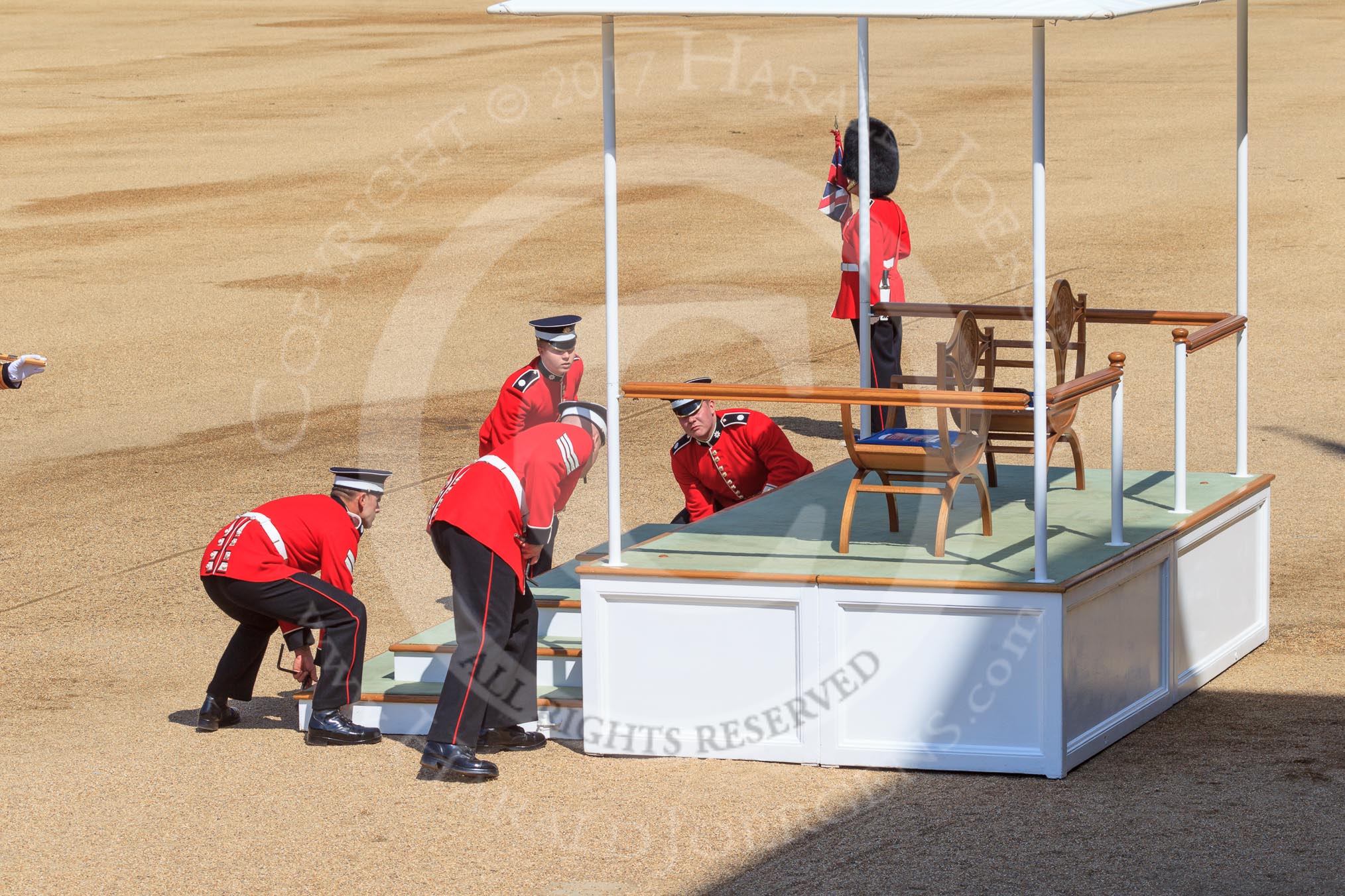 during Trooping the Colour {iptcyear4}, The Queen's Birthday Parade at Horse Guards Parade, Westminster, London, 9 June 2018, 10:53.