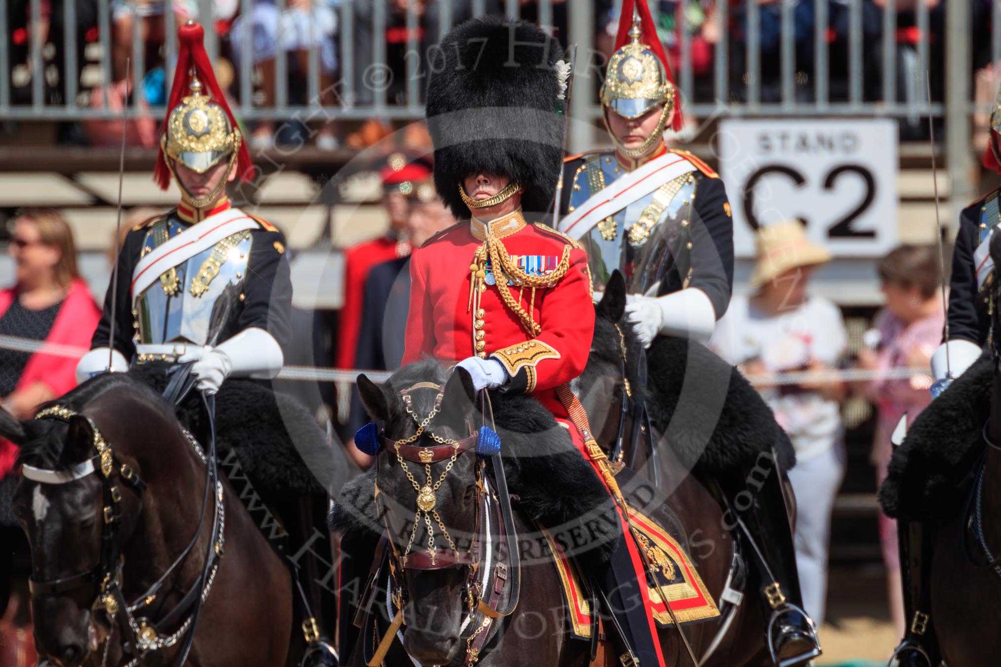 during Trooping the Colour {iptcyear4}, The Queen's Birthday Parade at Horse Guards Parade, Westminster, London, 9 June 2018, 10:55.
