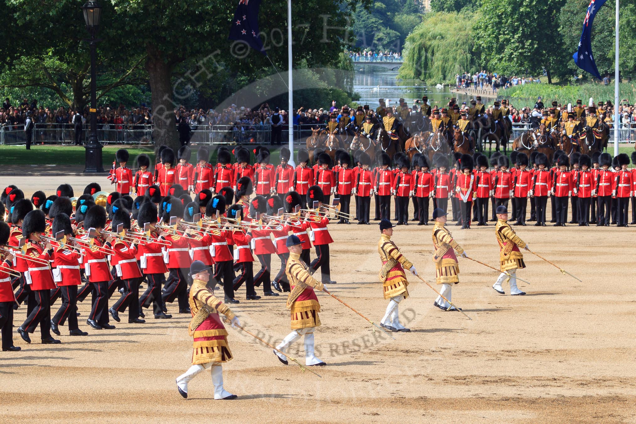during Trooping the Colour {iptcyear4}, The Queen's Birthday Parade at Horse Guards Parade, Westminster, London, 9 June 2018, 11:08.