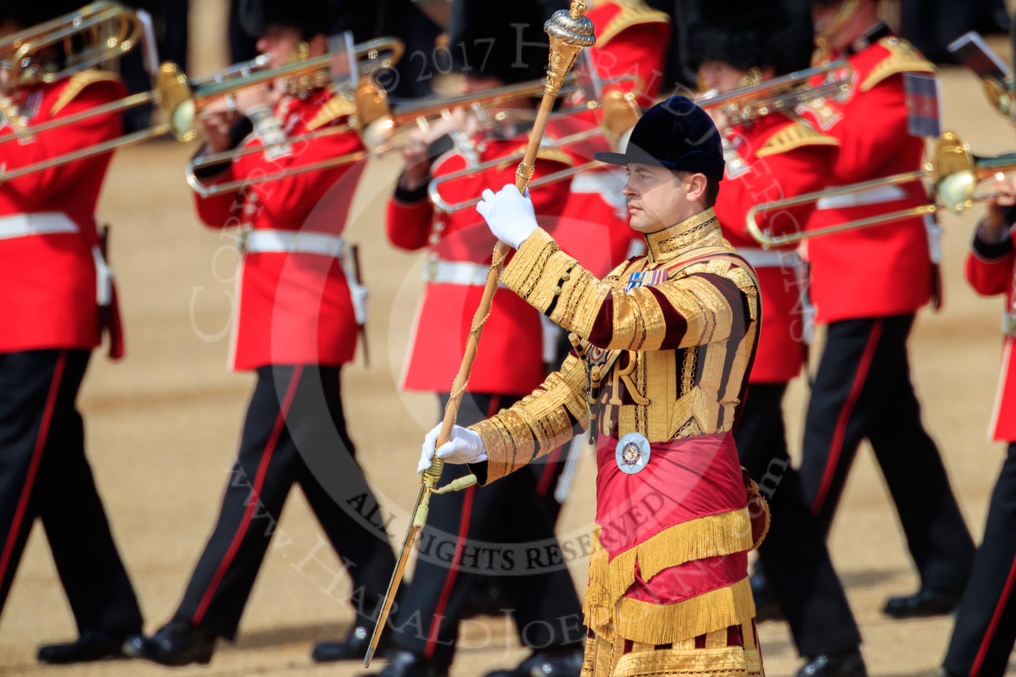 during Trooping the Colour {iptcyear4}, The Queen's Birthday Parade at Horse Guards Parade, Westminster, London, 9 June 2018, 11:11.