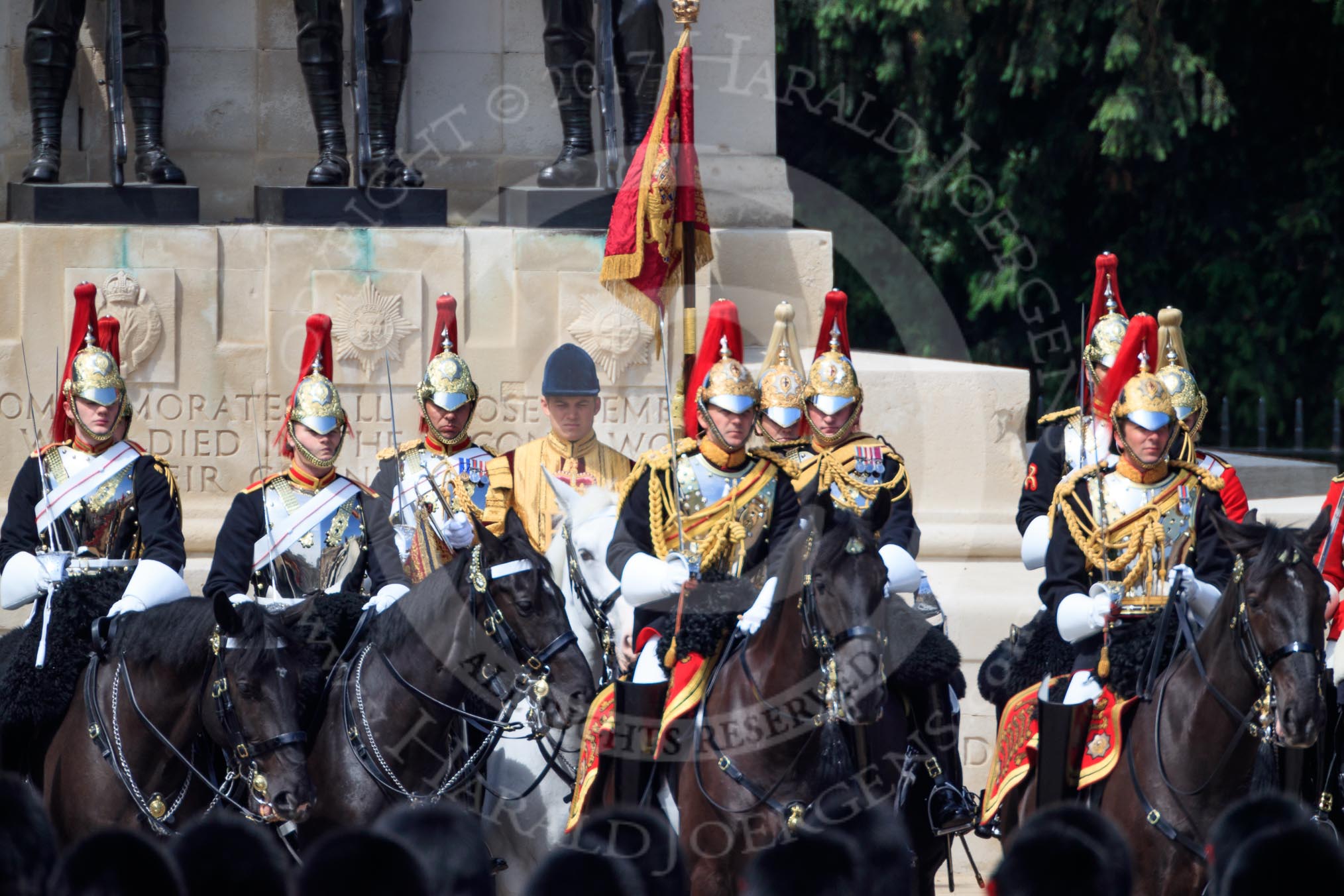 during Trooping the Colour {iptcyear4}, The Queen's Birthday Parade at Horse Guards Parade, Westminster, London, 9 June 2018, 11:11.