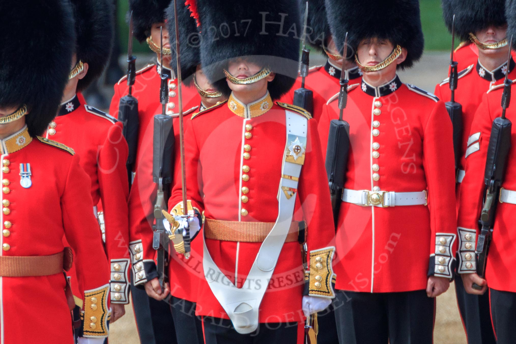during Trooping the Colour {iptcyear4}, The Queen's Birthday Parade at Horse Guards Parade, Westminster, London, 9 June 2018, 11:15.