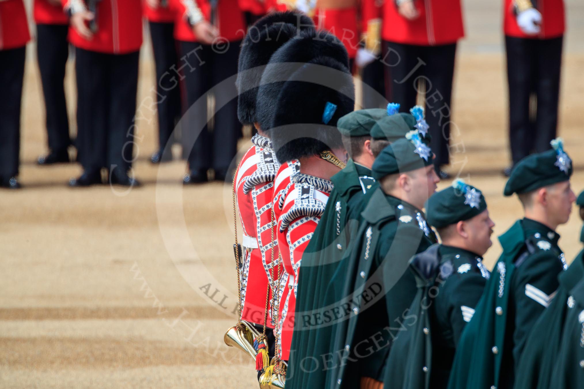during Trooping the Colour {iptcyear4}, The Queen's Birthday Parade at Horse Guards Parade, Westminster, London, 9 June 2018, 11:16.