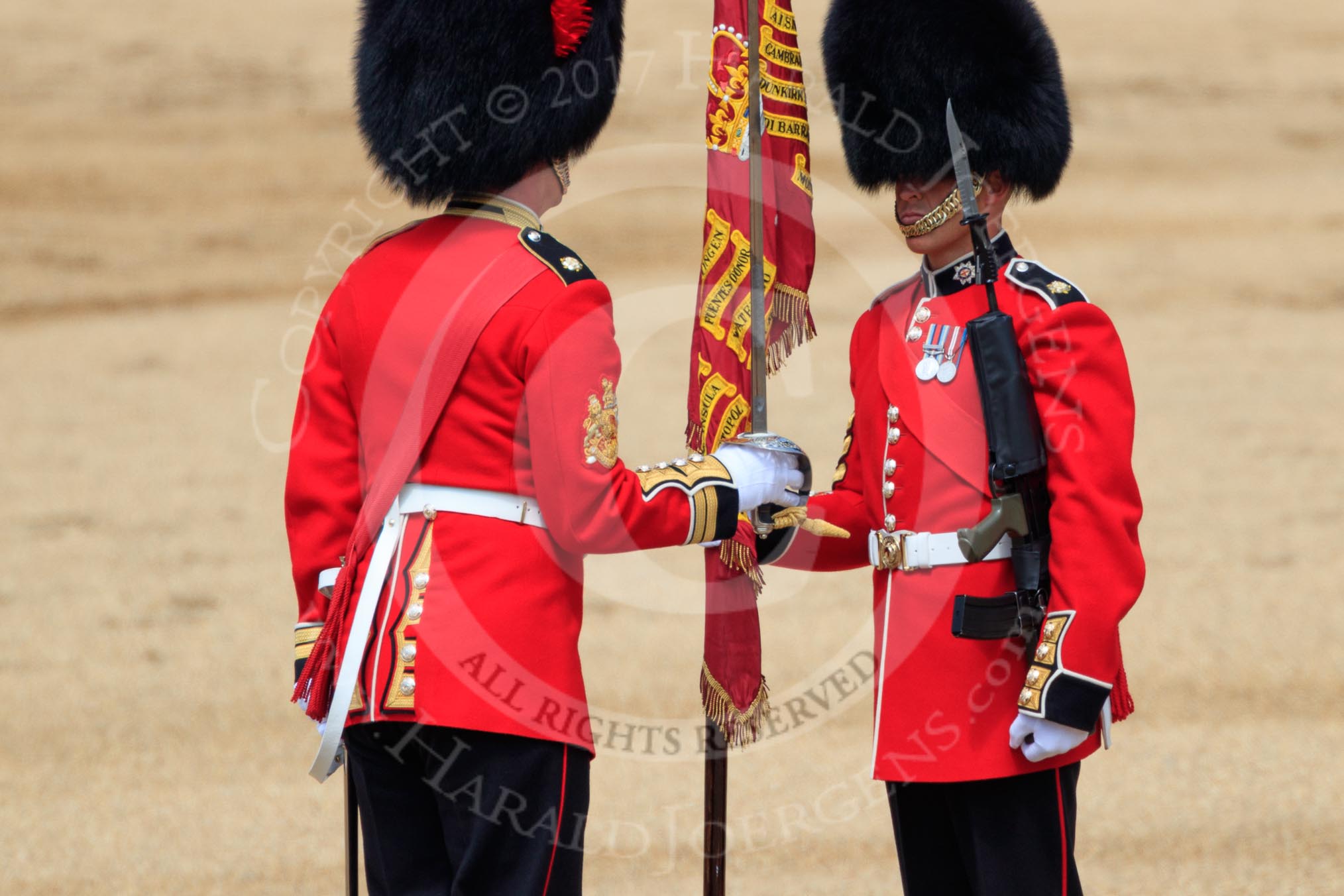 during Trooping the Colour {iptcyear4}, The Queen's Birthday Parade at Horse Guards Parade, Westminster, London, 9 June 2018, 11:20.