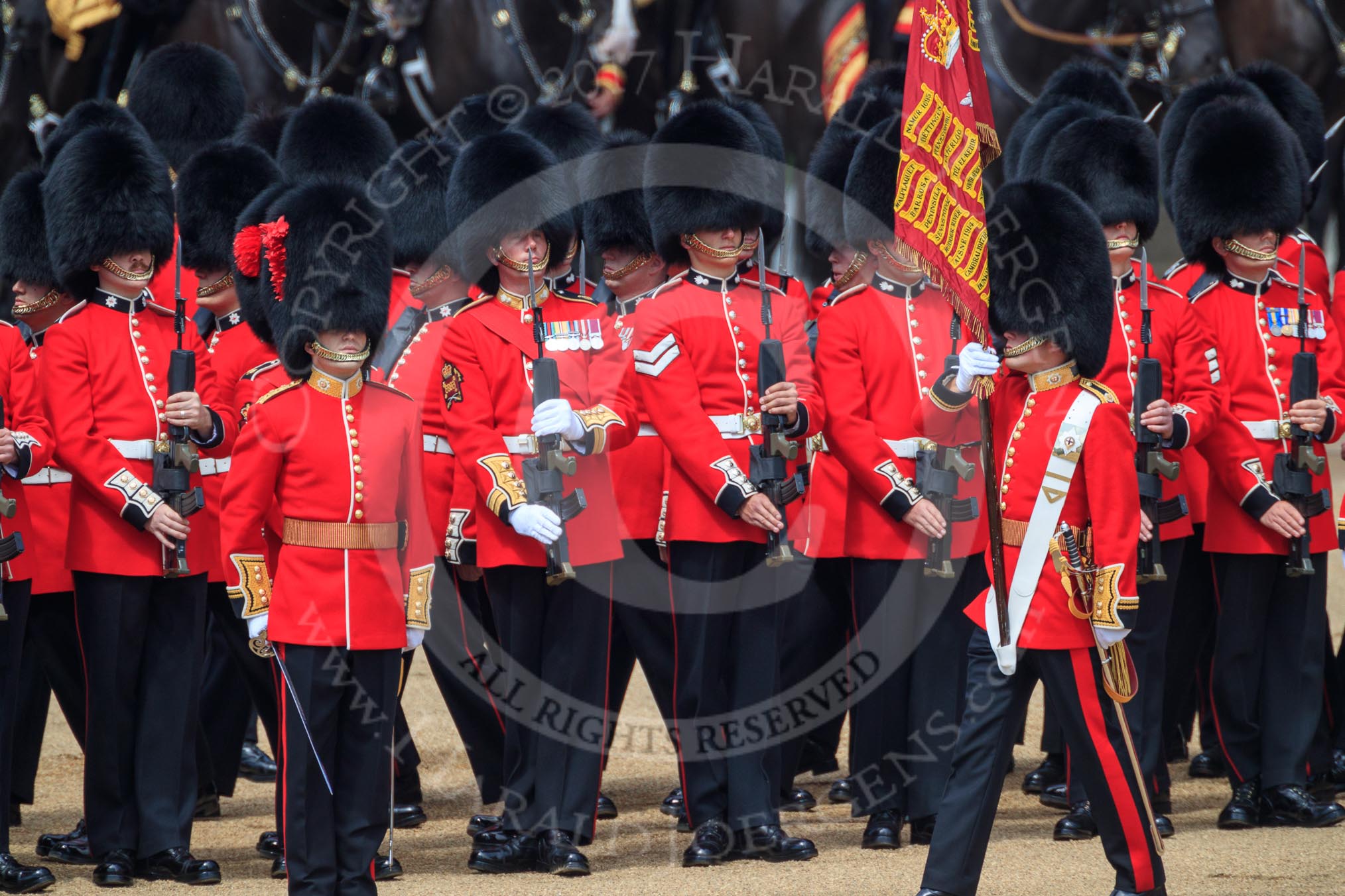 during Trooping the Colour {iptcyear4}, The Queen's Birthday Parade at Horse Guards Parade, Westminster, London, 9 June 2018, 11:27.