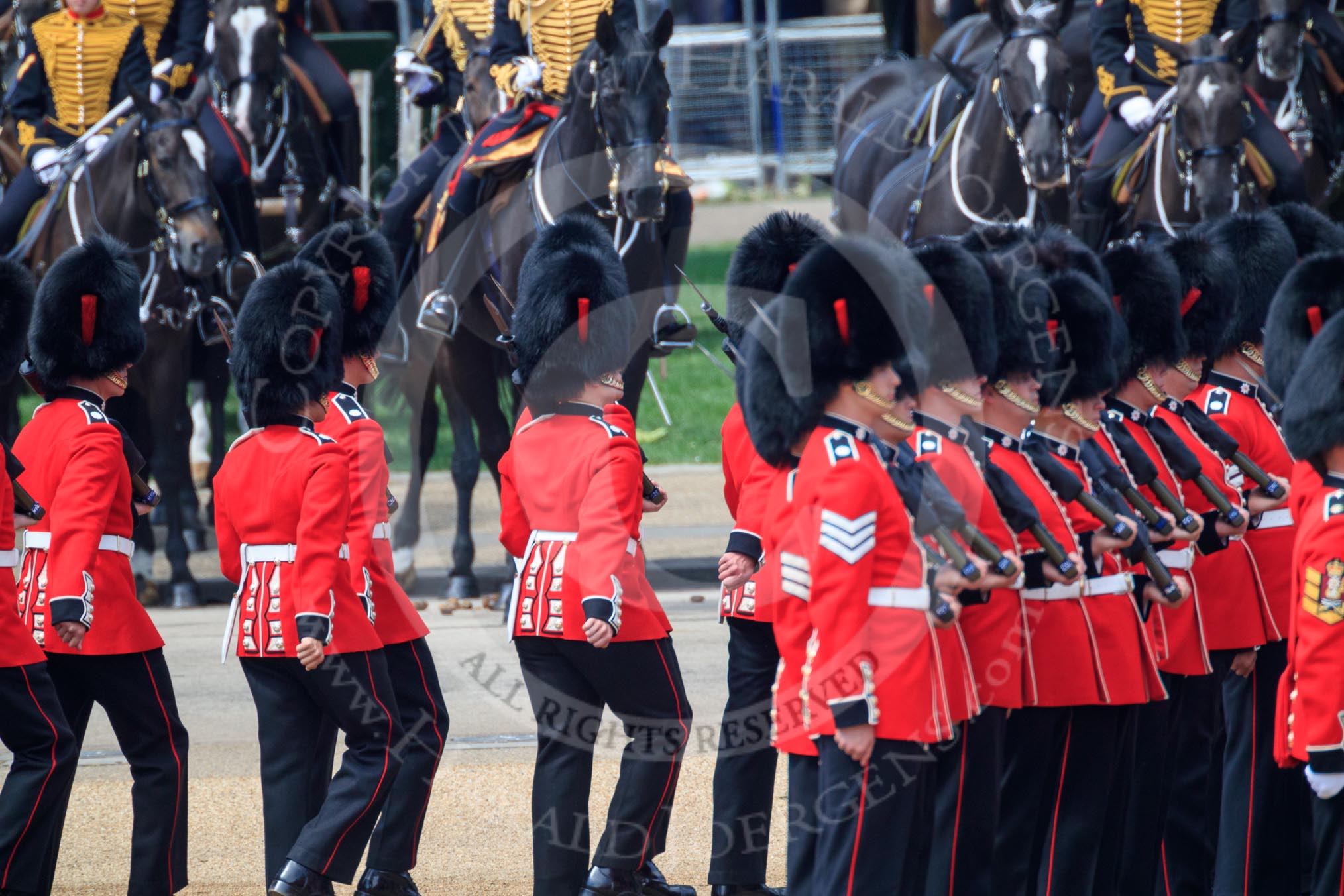during Trooping the Colour {iptcyear4}, The Queen's Birthday Parade at Horse Guards Parade, Westminster, London, 9 June 2018, 11:31.