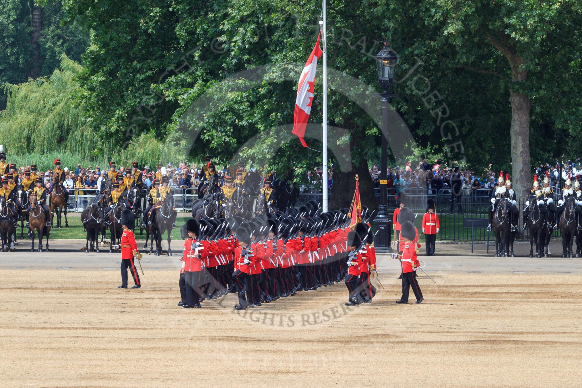 during Trooping the Colour {iptcyear4}, The Queen's Birthday Parade at Horse Guards Parade, Westminster, London, 9 June 2018, 11:32.